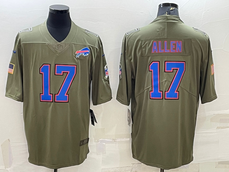 Men's Buffalo Bills Josh Allen #17 Brown Jersey